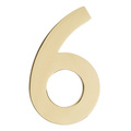 Architectural Mailboxes Brass 5 inch Floating House Number Polished Brass 6 3585PB-6
